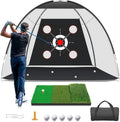 10x7ft Golf Practice Net with Mat & Target Balls - Backyard Training System